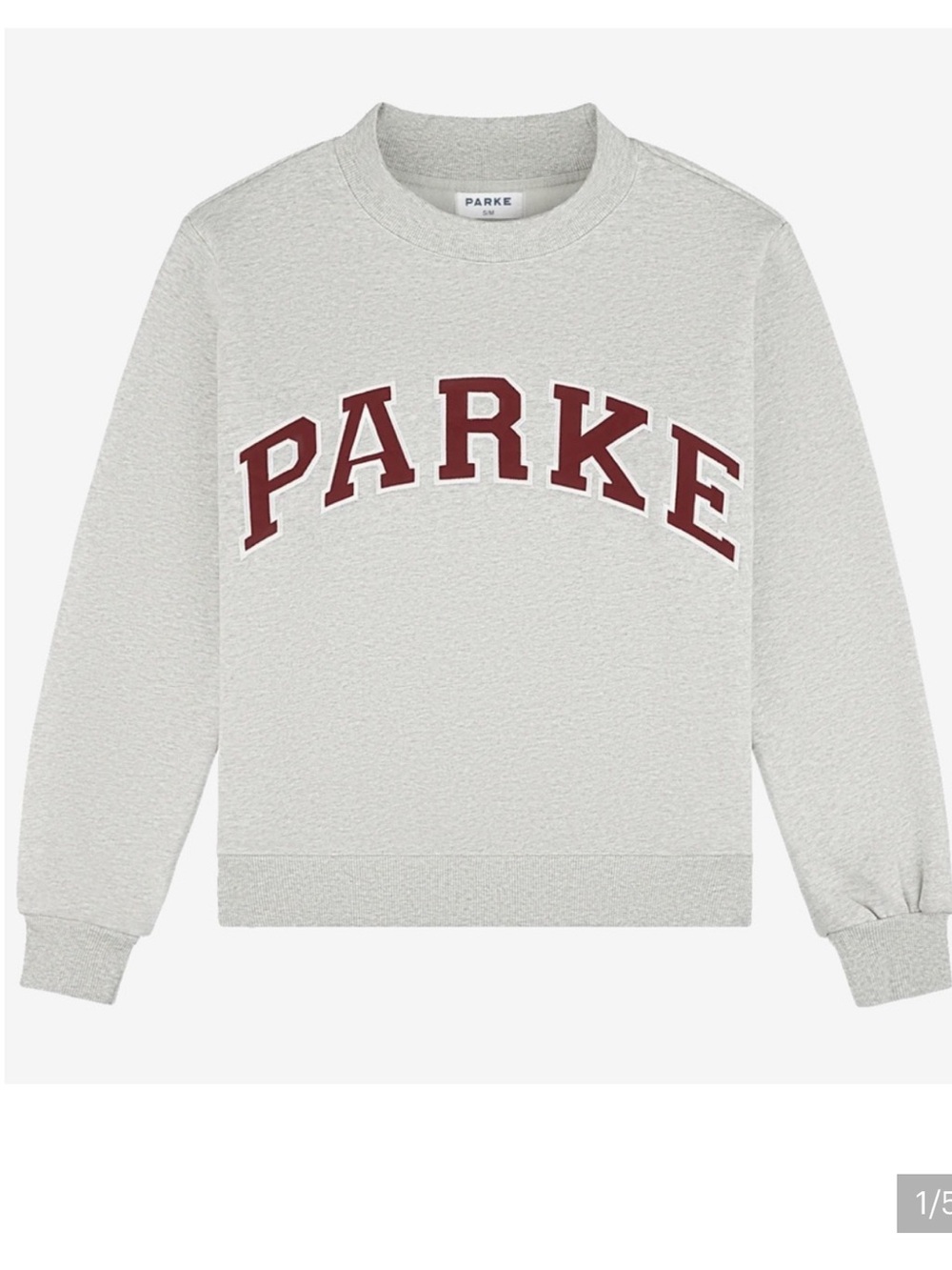 Parke Fleece Mockneck Sweatshirt with Crimson Logo